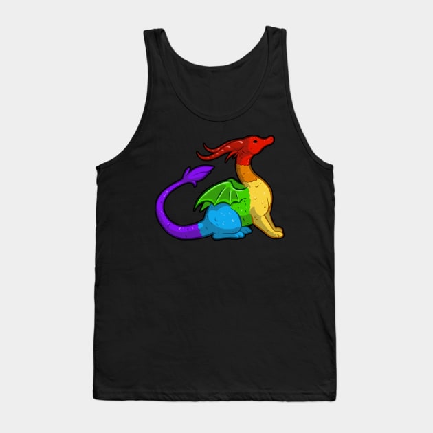 Rainbow Pride Dragon Tank Top by Khalico